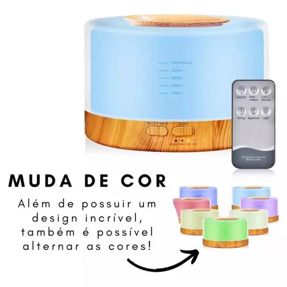 Difusor Aromático Redondo com LED