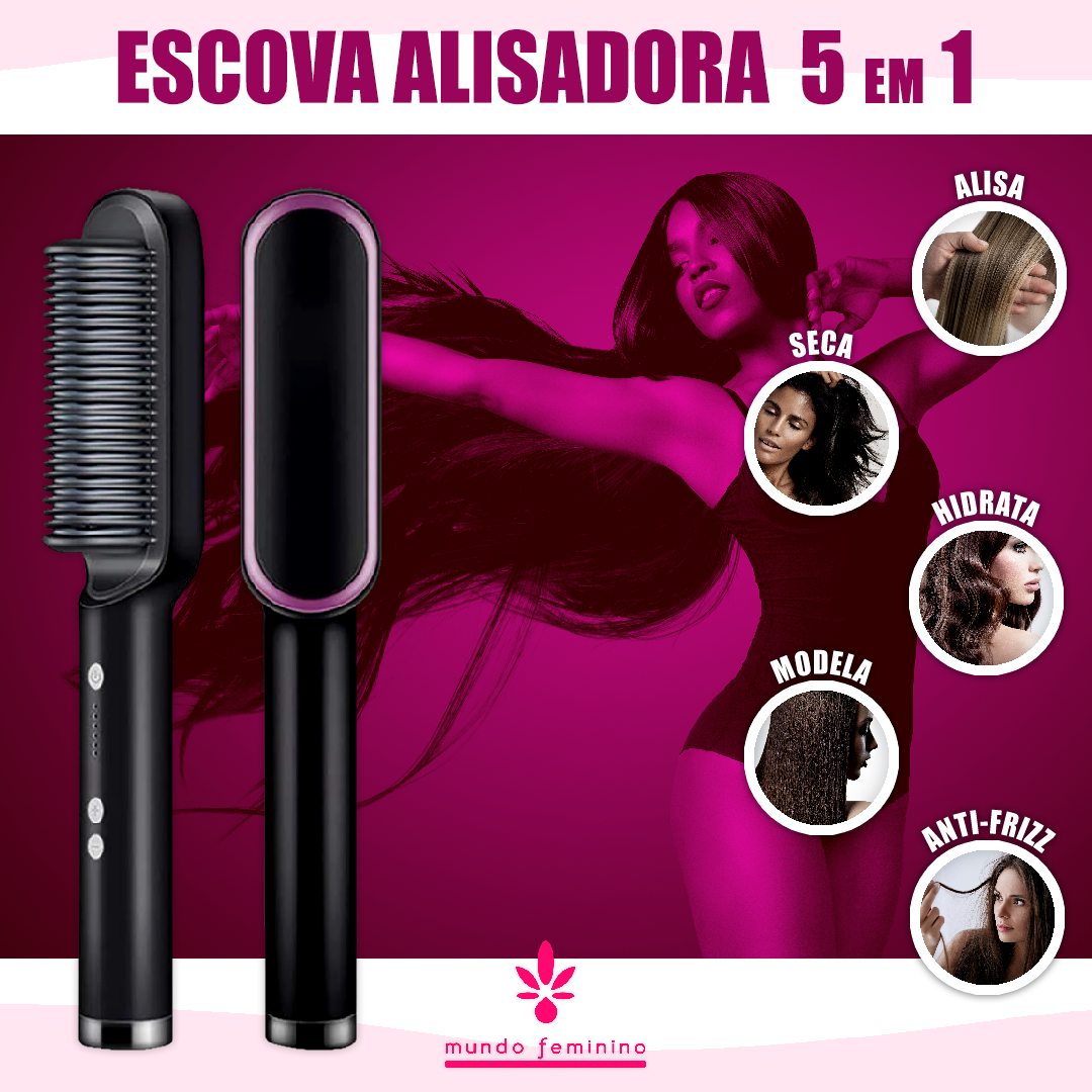 Escova Alisadora 5 em 1