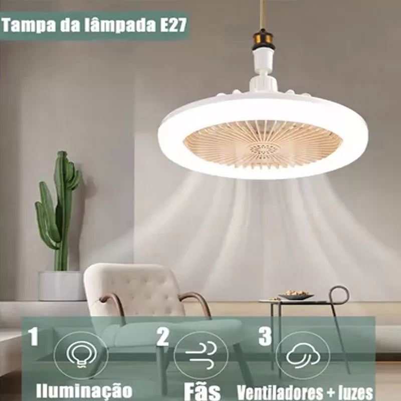 Ventilador de Teto com Luzes de Led Integradas