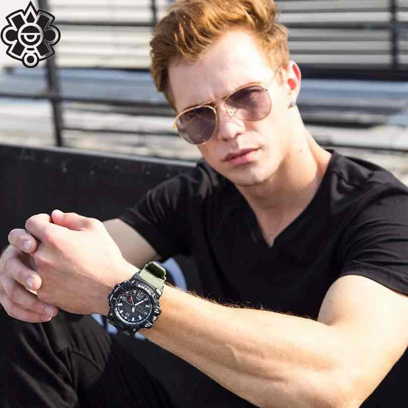 Relógio Masculino Digital Smael Tático à Prova D’água Shock