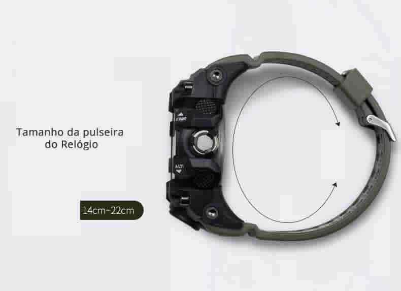 Relógio Masculino Digital Smael Tático à Prova D’água Shock