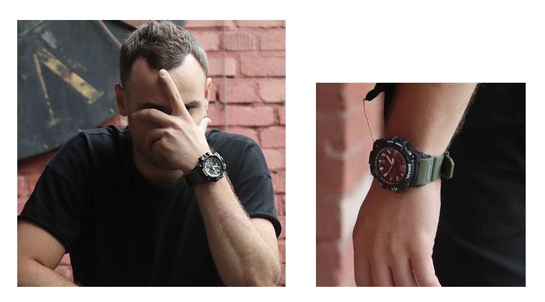 Relógio Masculino Digital Smael Tático à Prova D’água Shock