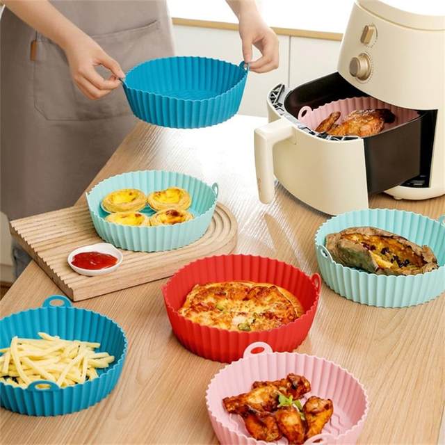 FORMA DE SILICONE - FRITADEIRA AIR FRYER, MICRO-ONDAS COM ALÇA